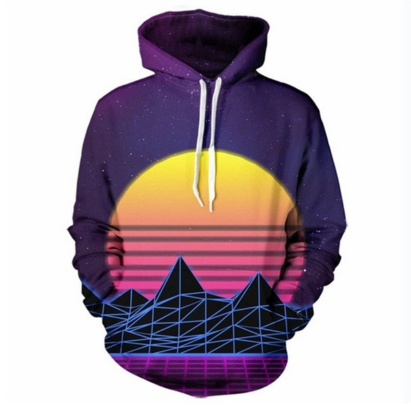 Vaporwave Sunset 3D All Over Printed Hoodies Sweatshirt Casual