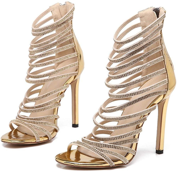 Closed toe gladiator clearance heels