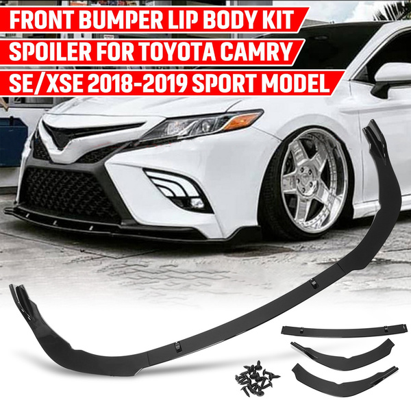 Carbon Fiber Front Bumper Lip Body Kit Spoiler For Toyota Camry 2018 2019 Se Xse Sport Model Wish