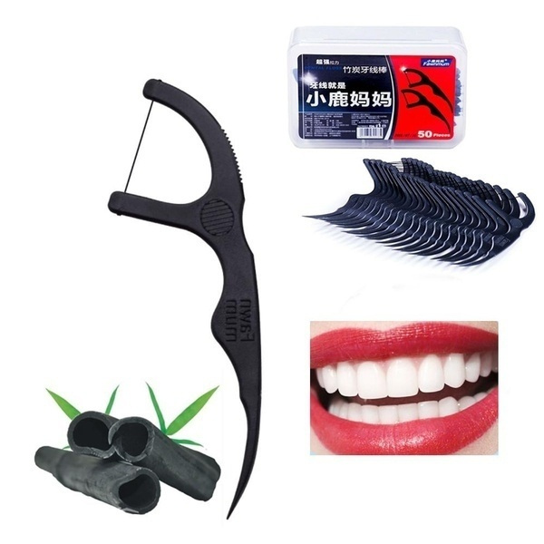 Bamboo Stick Tooth Picks Dental Floss Dental Care Oral Hygiene