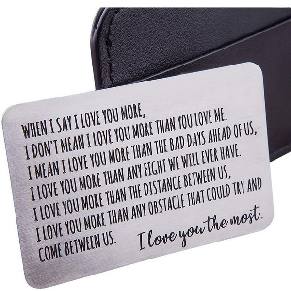 Wallet Insert Card Anniversary Gifts for Men Husband From Wife ...