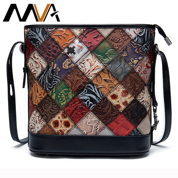 Women's Genuine Leather Handbags Women's Shoulder Bag Luxury Designer  Womens Handbag Small Patchwork Leather Bag Woman