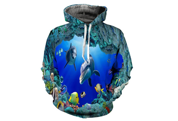 Dolphin Hoodie - Deep Sea Ocean Men & Women Design