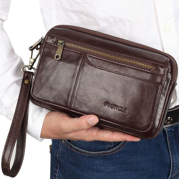 Men's Genuine Leather Clutch Bag