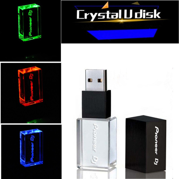 Newest USB Drive 64GB 8GB Custom Pioneer Premium Led Light Crystal Usb 2.0 Memory Stick/Pendrive(red.blue.green) | Wish