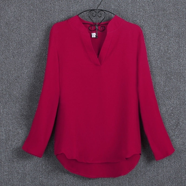womens plus red tops