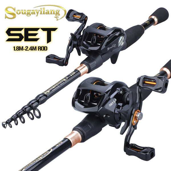 Fishing Rod and Reel Combo Set 1.8M-2.4M Colorful Casting Fishing