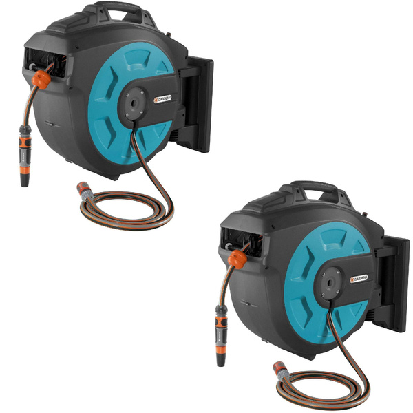 Gardena Comfort 82 Wall Mounted Retractable Swivel Garden Hose Reel Box 2 Pack Wish Gardena Comfort 82 Wall Mounted, Garden Hose Reel Box