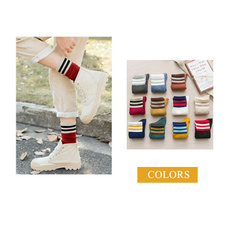 ankle boots, japanesewomenssock, Cotton, stripedsock