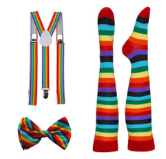 rainbow, Fashion, bow tie, Socks