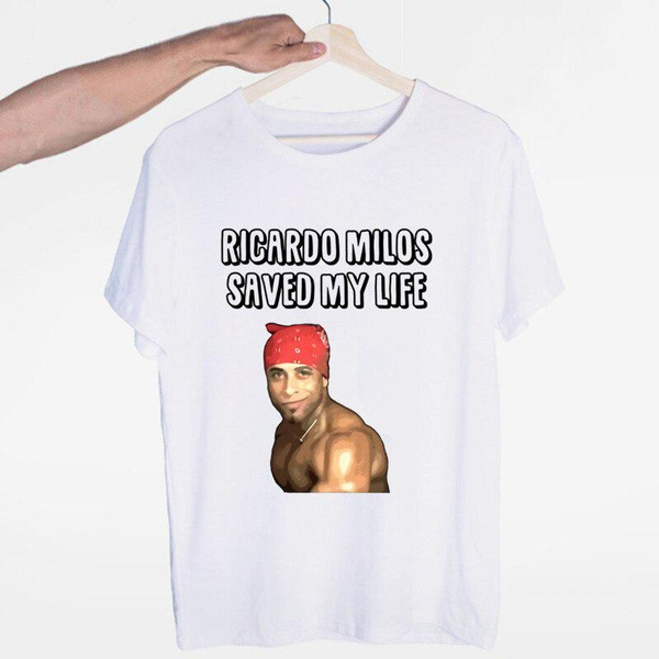 Pocket Ricardo Milos Men S T Shirt Anime Vaporwave Top Wish