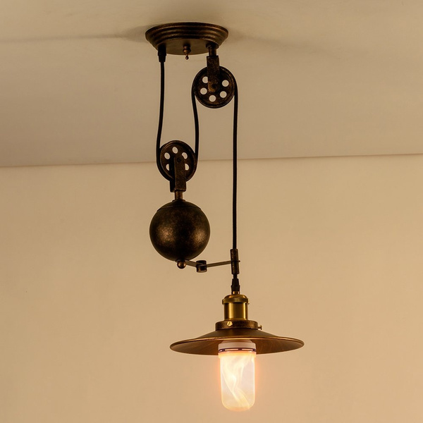  Ceiling Pendant Light, Retro Industrial Style, Single