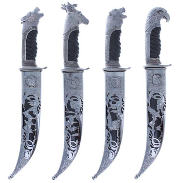  ASR Outdoor 13 Wildlife Knife Collection Animal Head