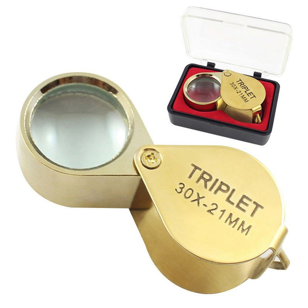 Folding 30X 21mm Jewelers Eye Loupe Magnifier Pocket Magnifying