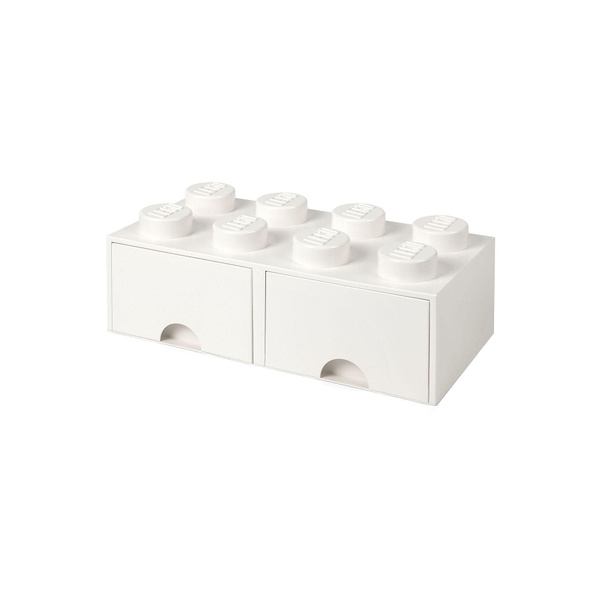 LEGO BRICK BOX ( 8 KNOBS ) AND A LEGO PLASTIC DIVIDER BOX