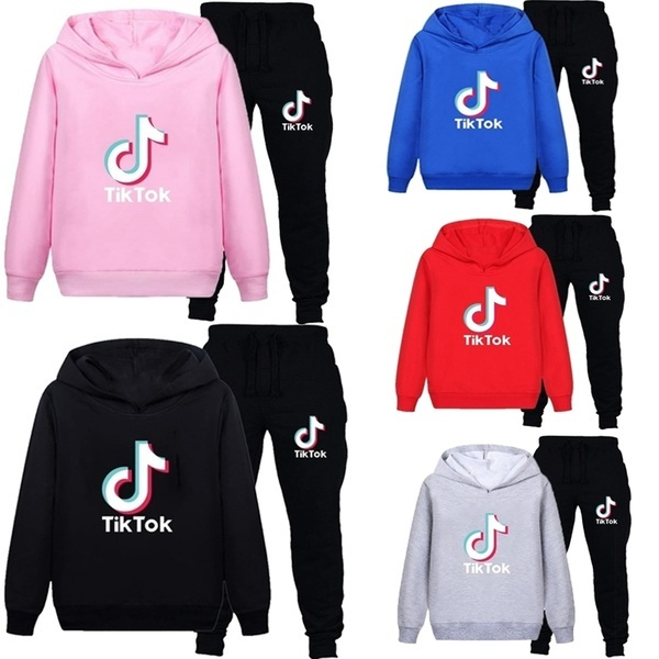 Nueva Moda Niños Tik Tok Conjuntos de ropa Sudadera con capucha +  Pantalones Conjunto de dos piezas Sudaderas con capucha Trajes Chándal para  niños y niñas | Wish