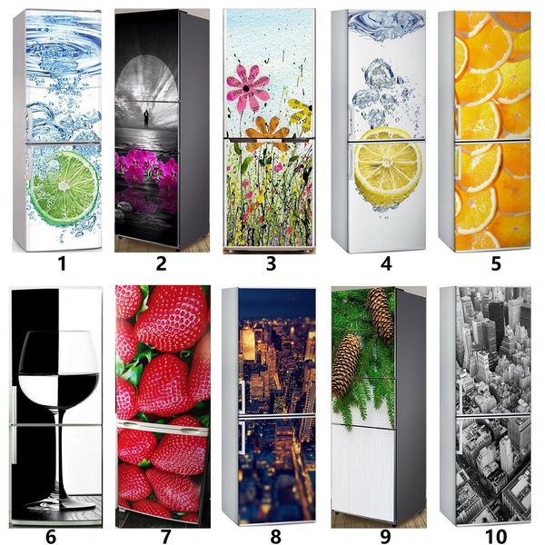 Ice Cream Refrigerator Decorative Stickers Self Adhesive Waterproof Fridge  Magnet Wallpaper Door Cover Vinilo Frigorifico Mural - AliExpress