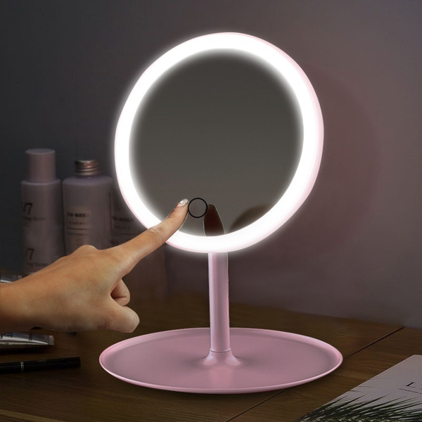 Led Makeup Mirror With Light Vanity, Big Vanity Mirror With Lights And Desk