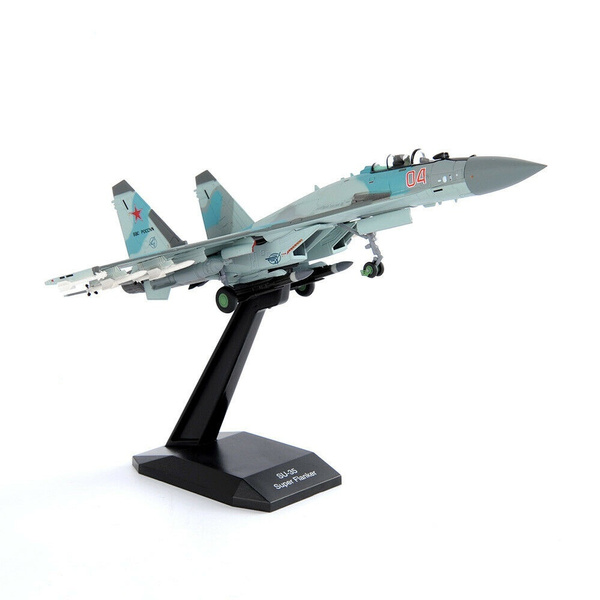 1/100 Russian Air Force SU-35 SU35 Alloy Fighter Aircraft Model Toys Decoration
