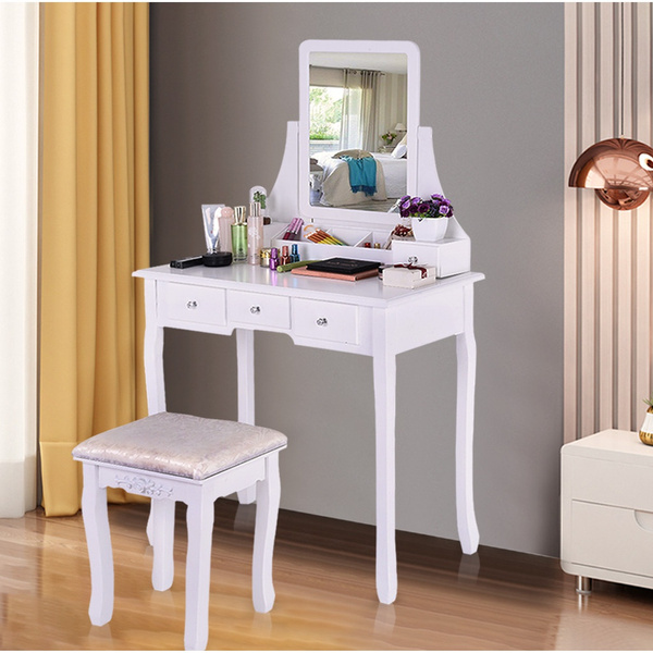 Drawers Movable Organizers Wish, Large Mirrored Vanity Bench