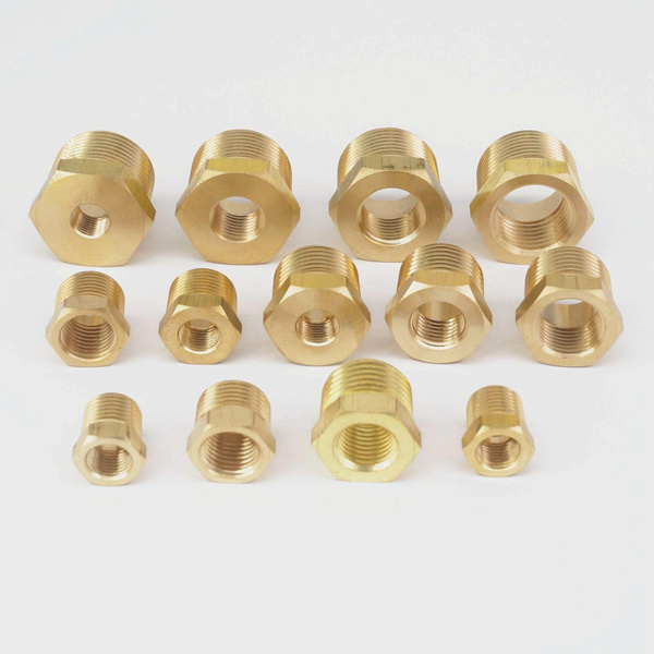 3/4" BSPT Male x 1/4" NPT Female Reducing Bushing Brass Pipe Fitting Adapters