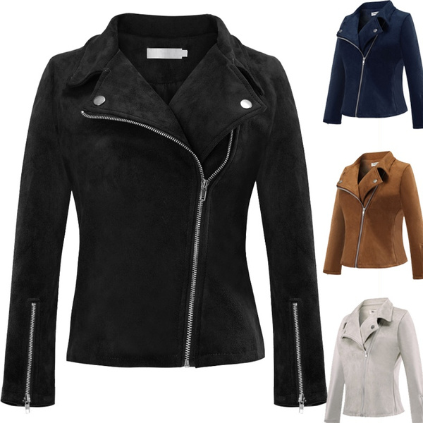 plus size womens suede jackets