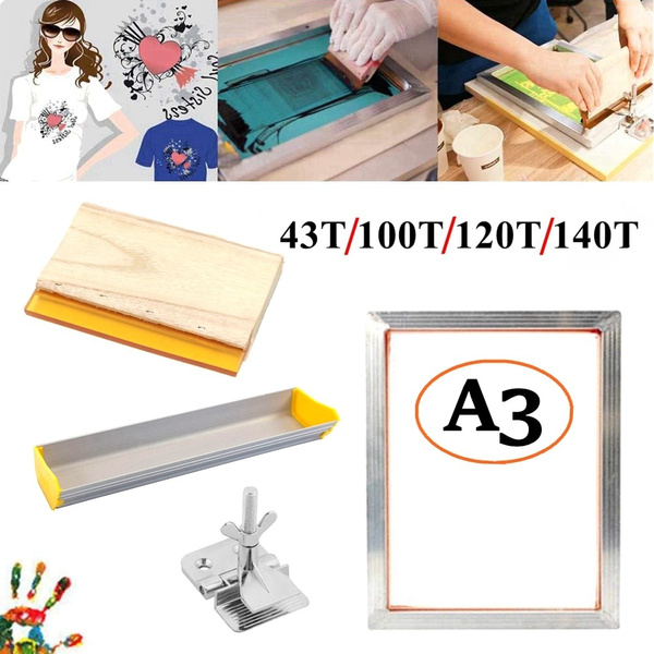 A3 Screen Printing Aluminum Frame Emulsion Coater Squeegee Print Hinge Clamp 