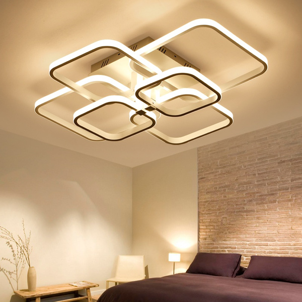 JINWELL Fan Ceiling Light Creative Modern Ceiling Light LED Dimmable with Remote Control Nursery Bedroom Lamp Office Restaurant Living Room Decorative Lighting Size:59x9.5cm 2160 Lumens