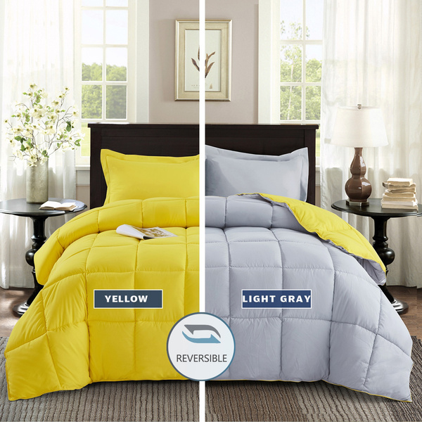 Down Alternative Comforter All Season Reversible Comforter Soft Breathable 