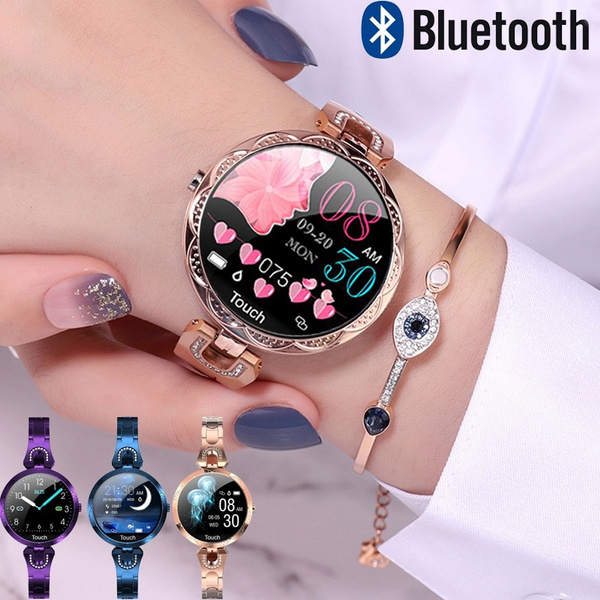 Touch Screen Smart Watch Women IPX7 Waterproof Heart Rate BraceletSmart  WatchesBlue  Fruugo IN