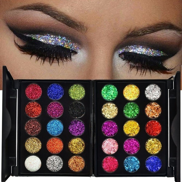 15 Colors Eyeshadow, Glitters Shimmer Pigment Pressed Makeup Palette Eyes  Cosmetic