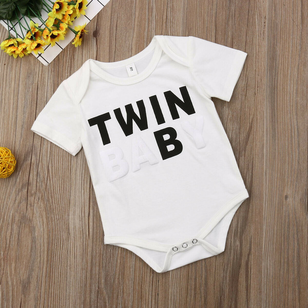 Newborn Infant Baby Boys Girls Bodysuit Twin Romper Jumpsuits Outfits Clothes Wish