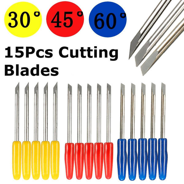 thumbnail image 2 of 15-Pack 45-Degree Blades For Graphtec CB09 Vinyl Cutter – Steel Cutting Plotter Blades 2 of 5