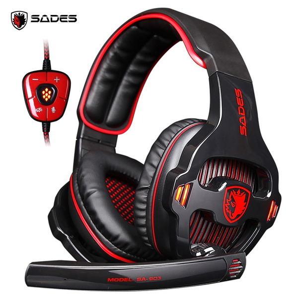 SADES SA-903 Gaming Headset Gamer USB 7.1 Channel gaming Headphones PC  Gamer Earphones with Mic LED for Computer fones de ouvido iPhone