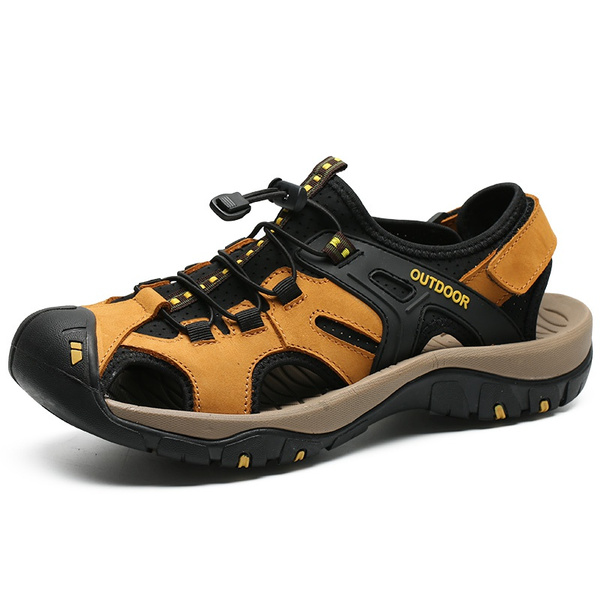 UKAP Men's Outdoor Hiking Sandals Comfort Closed Toe Trail Walking Sport  Sandals - Walmart.com