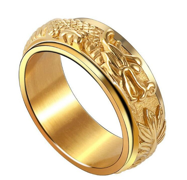 Golden hot sale dragon ring