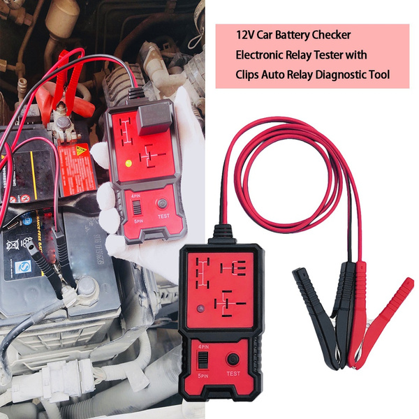 12V Car Automotive Electronic Relay Tester Alligator Clip Car Tester Tool