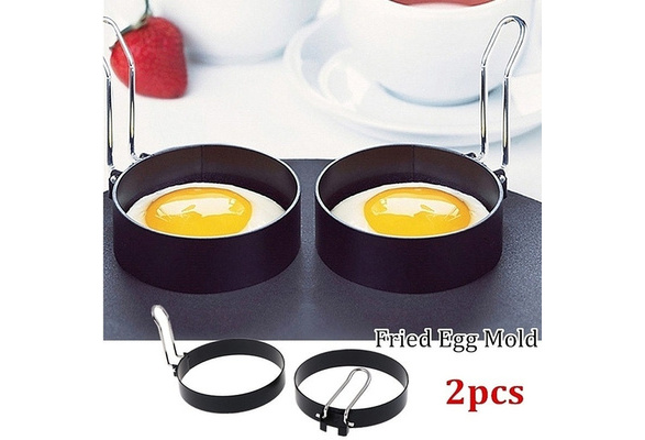 2Pcs Non-Stick Fried Egg Shaper Pancake Ring Mold Cooking Tool Egg