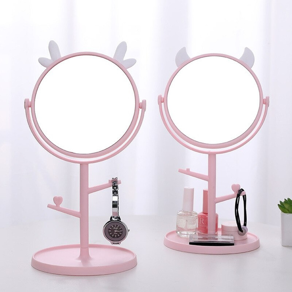 Adjustable Multifunction Desktop Vanity Mirror Princess Makeup Mirror  Cartoon Cosmetic Table Mirrors Home Decoration Accessories | Wish
