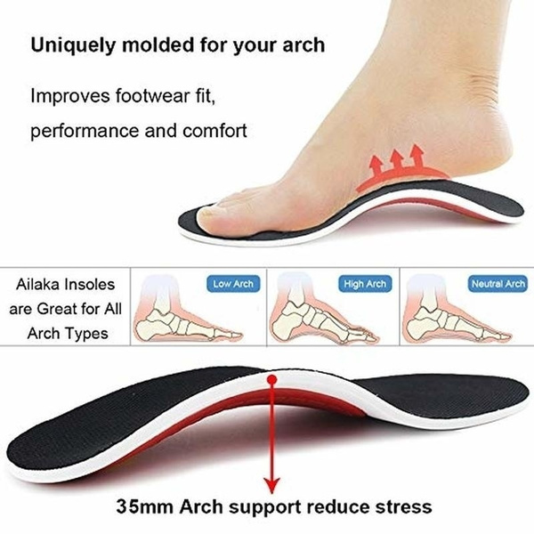 New Orthopaedic Relief High Arch Support Insole Neutral Daily Sneakers ...
