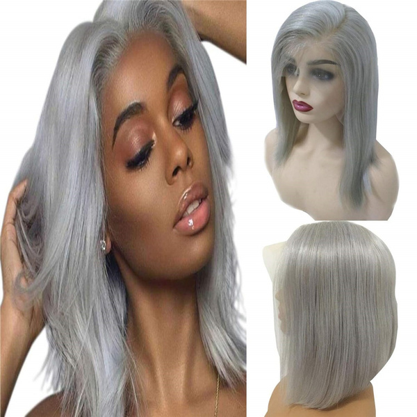 Short hair wigs grey sale