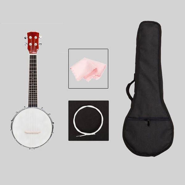 Banjo A 4 Corde Completo Di Accessori - Ideale Per Principianti E Appassionati, Design Classico - 3