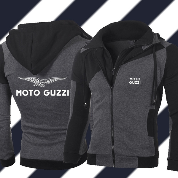 Moto Guzzi SWEATSHIRT  Black with white wings and electric red lettering 