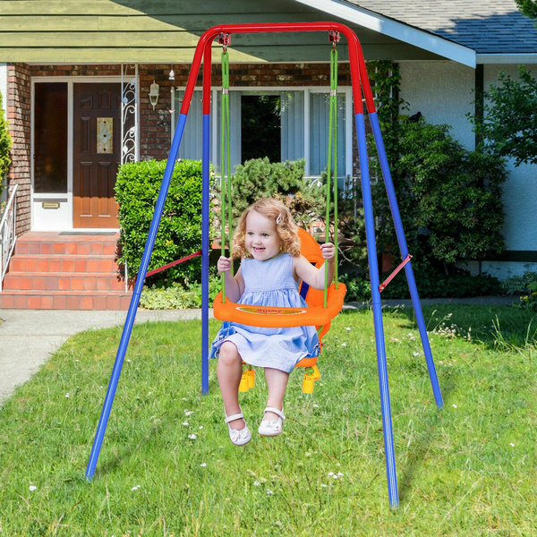 Toddler Children Swing Seat Chair Outdoor For Backyard Playground w/Rope Gifts 