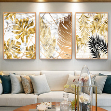 paintingsforlivingroom, golden, Decor, art