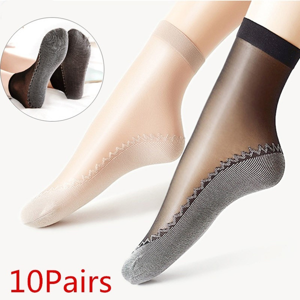 10 Pairs High Quality Women's socks Velvet Silk Summer Socks Quality ...