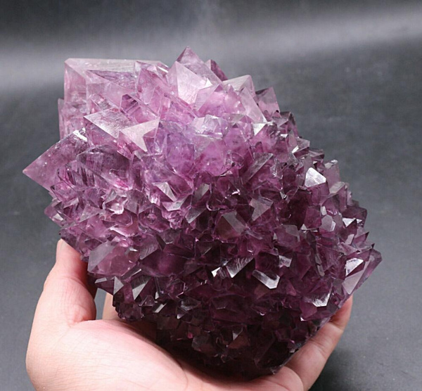 1300g Purple Potassium Alum Octahedral Crystals From China Stunning 1300g Purple Potassium Alum Octahedral Crystals From China Stunning