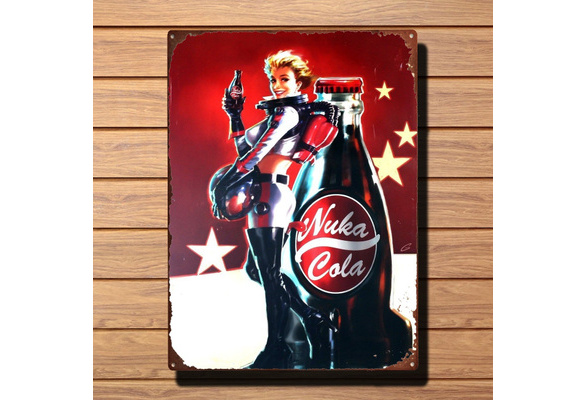nuka cola wallpaper metal tin sign wall decor paintings