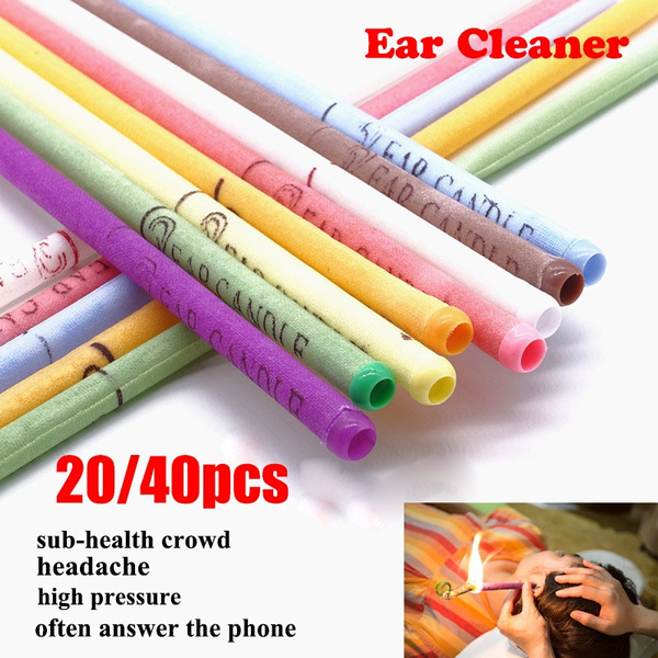 20/40 PCS Ear Wax Removal Candle Beeswax Taper Candles Natural Ear Wax
