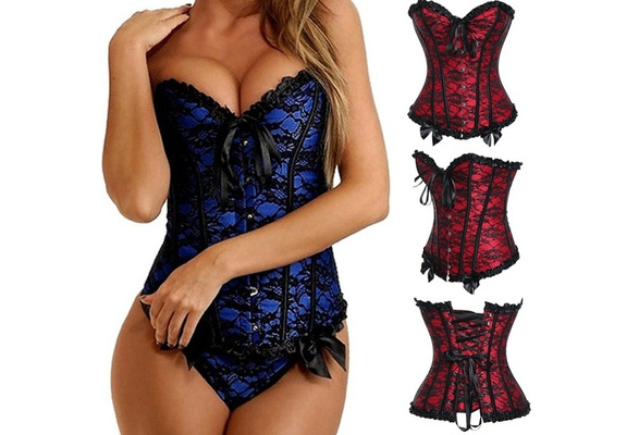 Odeerbi Shapewear for Women 2024 Tummy Control Bodysuit Plus Size Corsets  For Bustier Lingerie For Cosplay Dress Bustier Top Gothic Erogenous  Underwear Red 